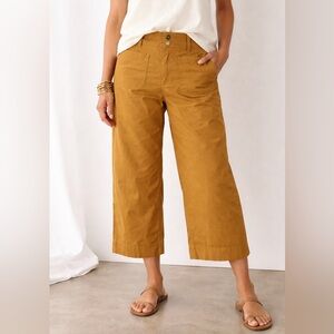 Lauren Conrad Super High Rise Wide Leg Crop in Camel Plus Size 14